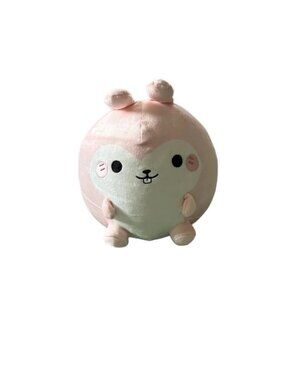 Honeymaru Rolling Mochi Series Pink Bunny Ball Plush 8" Kawaii Stuffed Animal